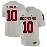 Oklahoma Sooners 10 Austin Kendall White College Football Jersey Dzhi,baseball caps,new era cap wholesale,wholesale hats